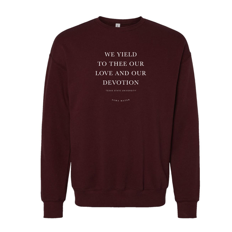 The TXST Alma Mater | Maroon Sweatshirt