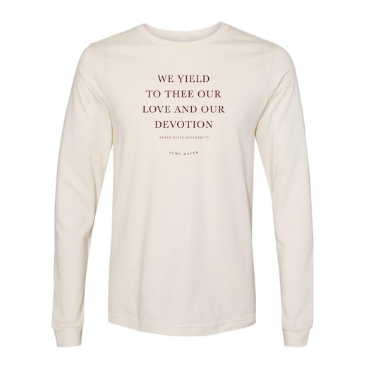 The TXST Alma Mater | Natural Long Sleeve