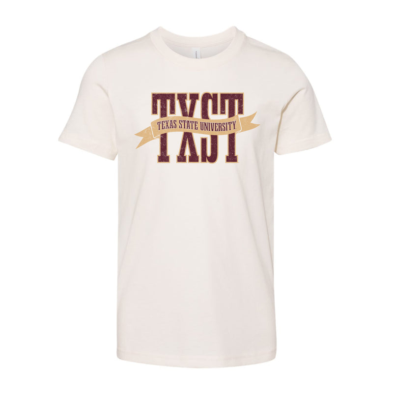 The TXST Banner | Youth Natural Tee