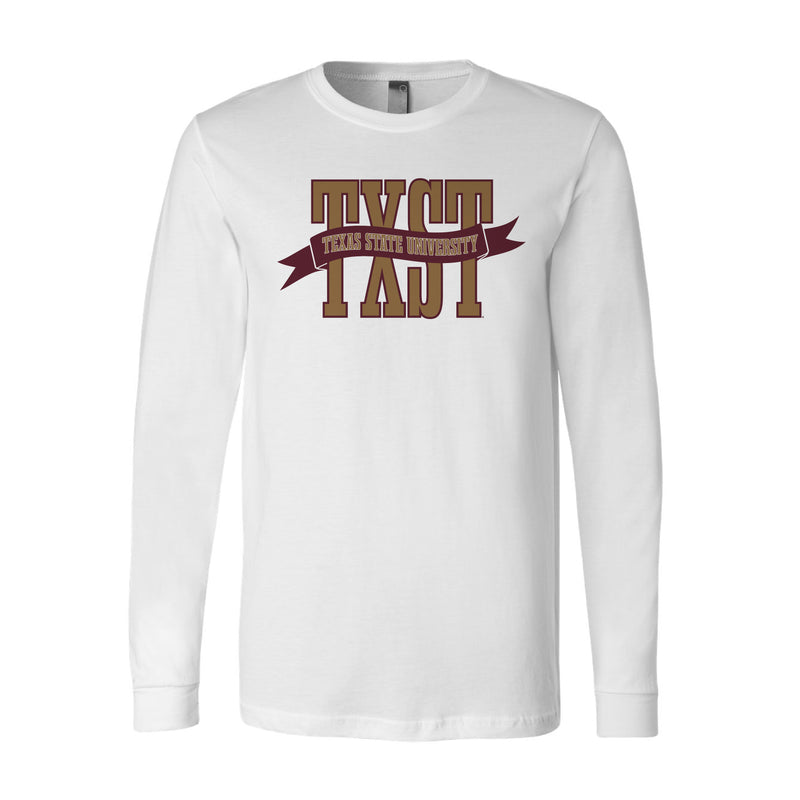 The TXST Banner | White Long Sleeve