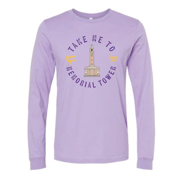 The Take Me to Memorial Tower | Dark Lavender Long Sleeve