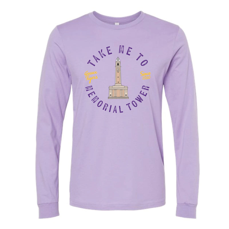 The Take Me to Memorial Tower | Dark Lavender Long Sleeve