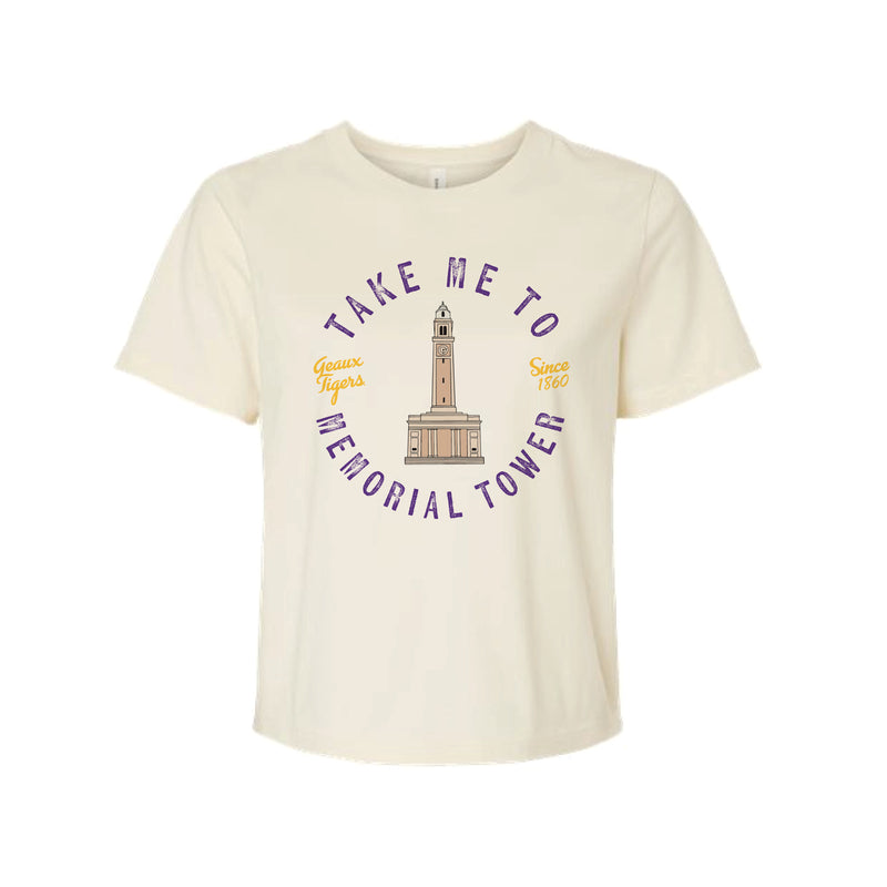 The Take Me to Memorial Tower | Natural Tee
