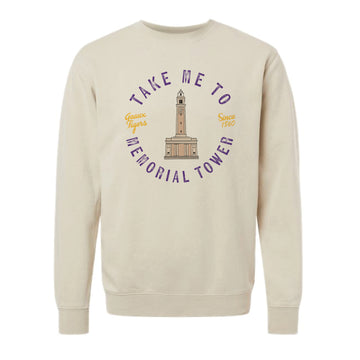 The Take Me to Memorial Tower | Pigment Ivory Sweatshirt