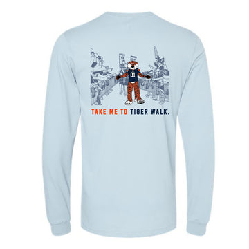 The Take Me to Tiger Walk | Baby Blue Long Sleeve Tee