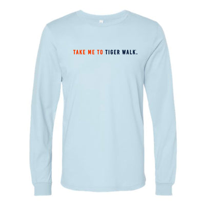 The Take Me to Tiger Walk | Baby Blue Long Sleeve Tee