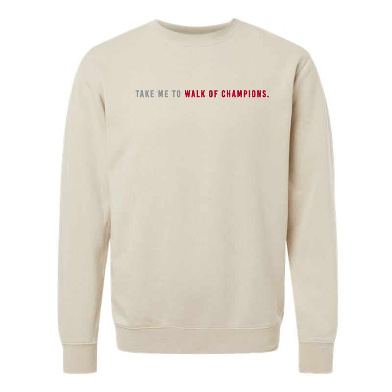 The Take Me to Walk of Champions | Ivory Crewneck Sweatshirt