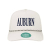 The Tall Auburn Hat | Embroidered White Cap
