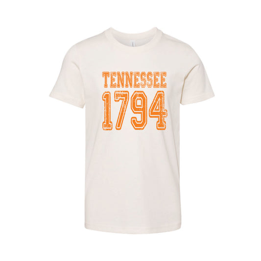 The Tennessee 1784 | Youth Vintage White Tee