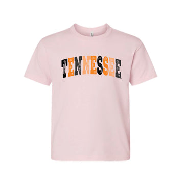 The Tennessee Arch Multi | Youth Soft Pink Tee