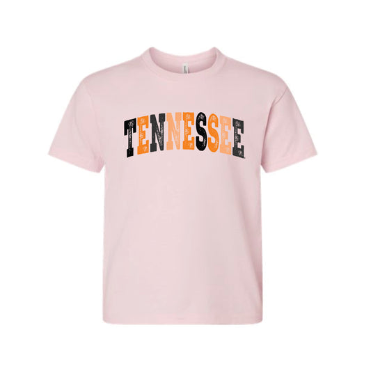 The Tennessee Arch Multi | Youth Soft Pink Tee