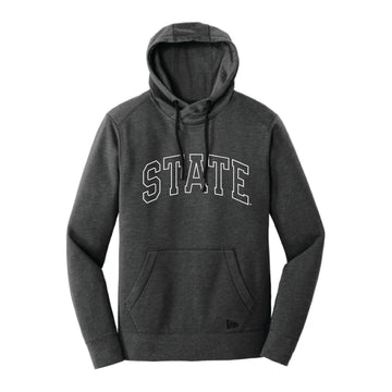 The State Arch Outline | Black Heather Hoodie