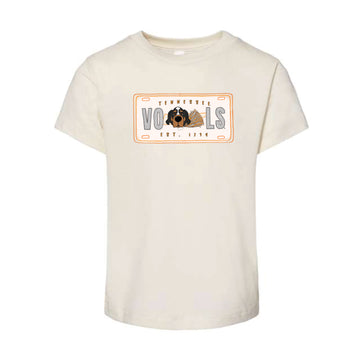 The Tennessee License Plate | Toddler Natural Tee