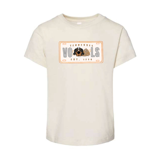 The Tennessee License Plate | Toddler Natural Tee