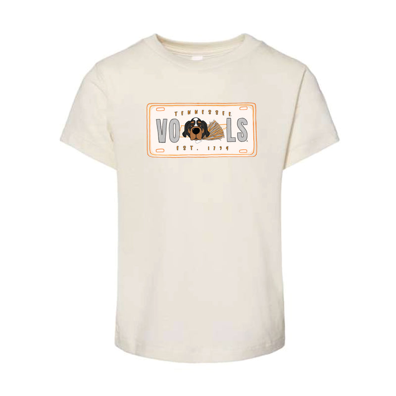 The Tennessee License Plate | Toddler Natural Tee