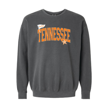 The Tennessee Pennant Star | Adult Pepper Sweatshirt