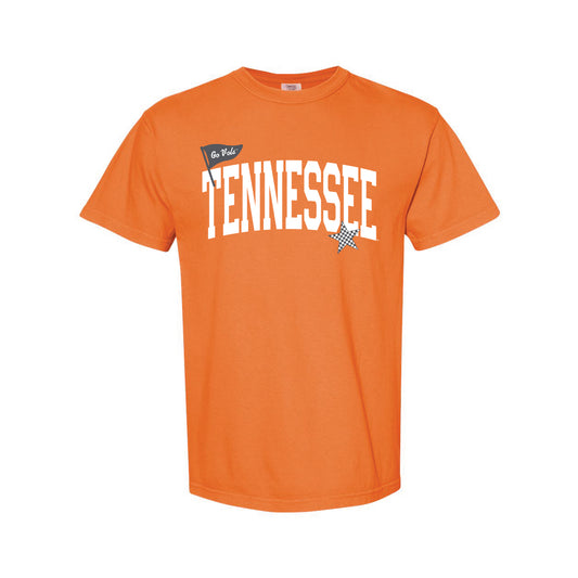 The Tennessee Pennant Star | Adult Bright Orange Tee