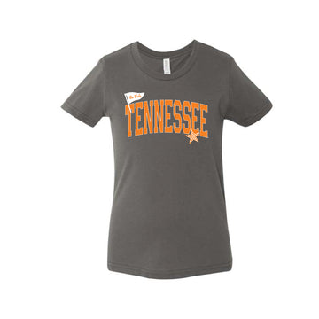 The Tennessee Pennant Star | Youth Asphalt Tee