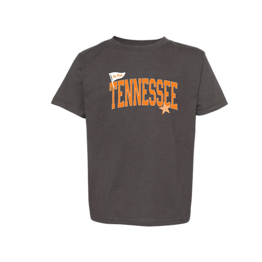 The Tennessee Pennant Star | Toddler Charcoal Tee