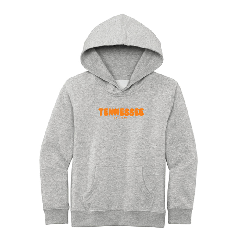 The Tennessee Volunteers Puff | Youth Light Heather Grey Fleece Hoodie