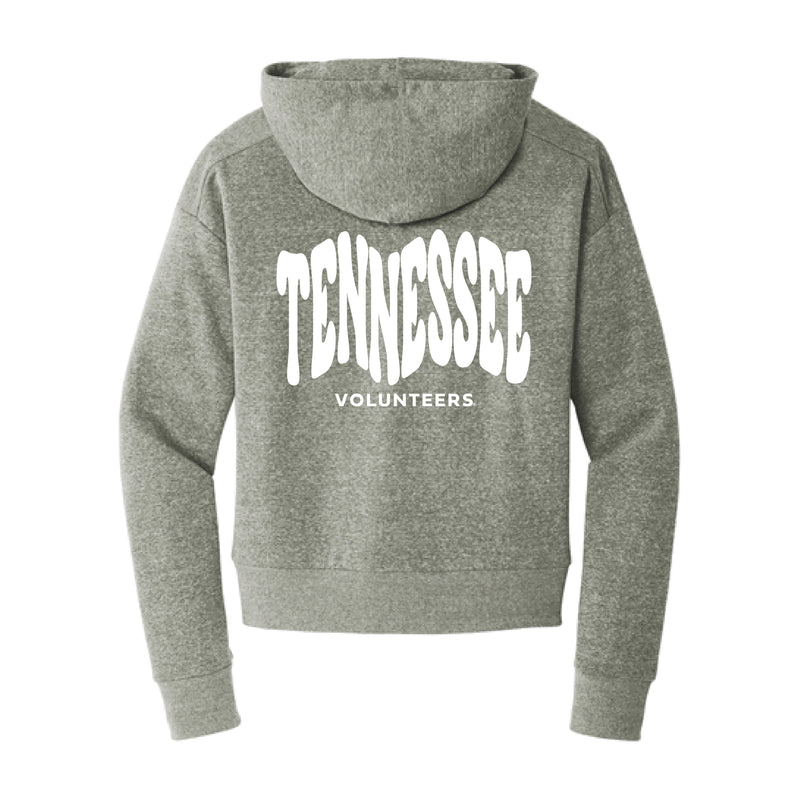 The Tennessee Volunteers Wavy | Grey Frost Zip Up Hooded Sweatshirt