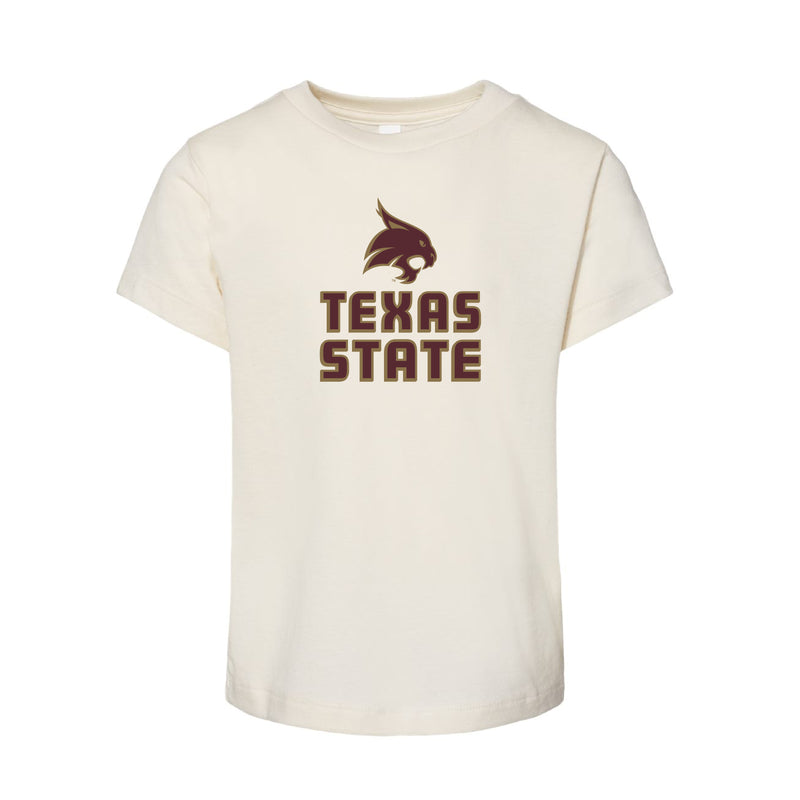 The Texas Sate Bobcats Block Logo | Toddler Natural Tee