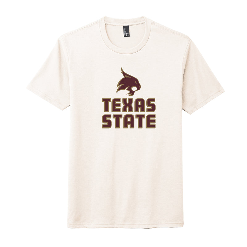 The Texas State Bobcat Block Logo | Natural Tee