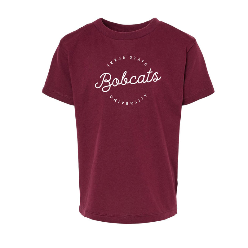 The Texas State Bobcats Script | Toddler Maroon Tee