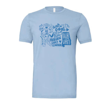The The All Things Auburn ELC | Adult Baby Blue Tee