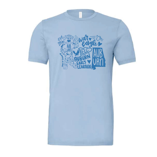 The The All Things Auburn ELC | Adult Baby Blue Tee