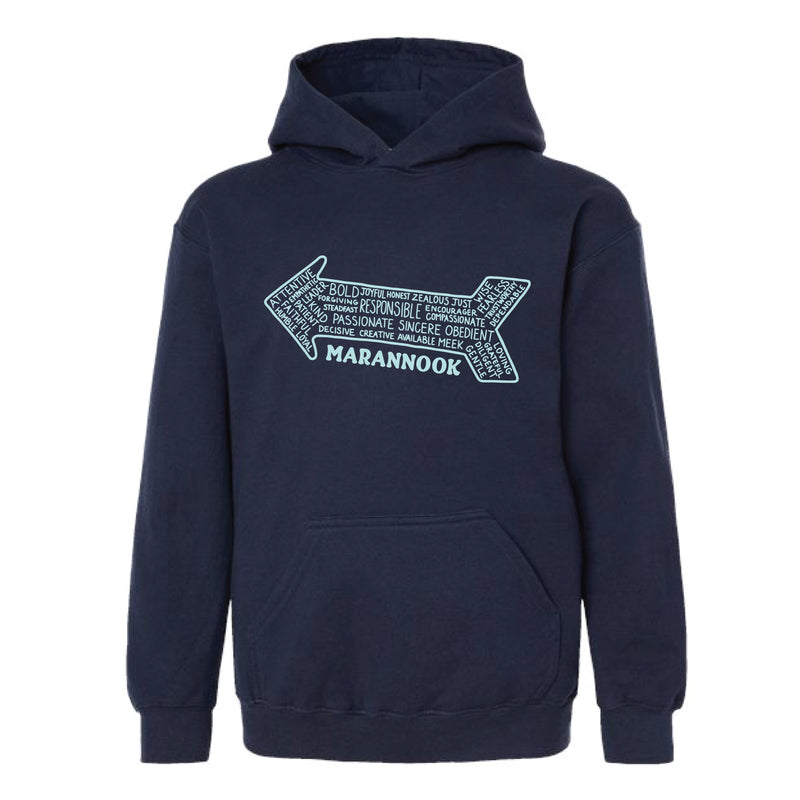 The Arrow | Navy Youth Oversized Hooded Sweatshirt