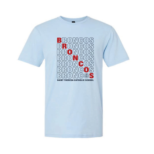 The Broncos Repeat | Adult Light Blue Tee