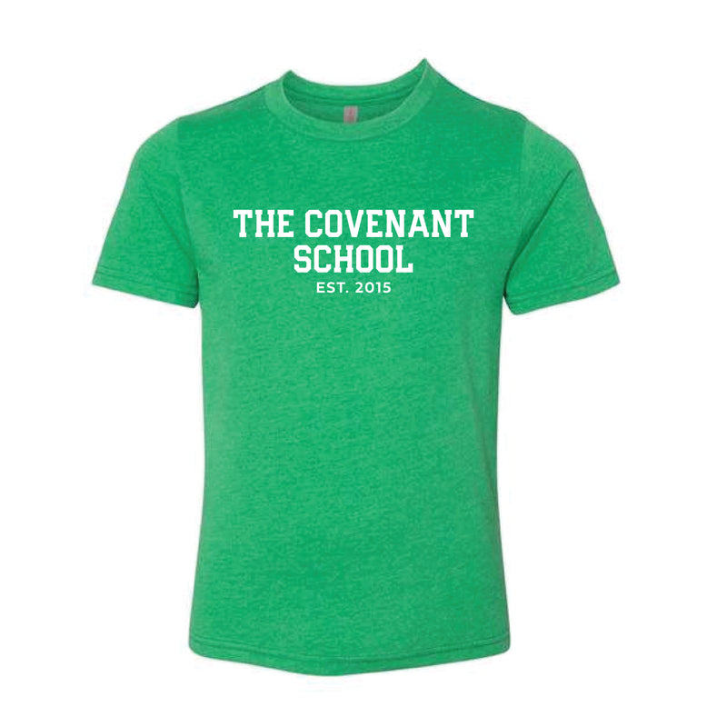 The Covenant School Block | Youth Kelly Green Tee