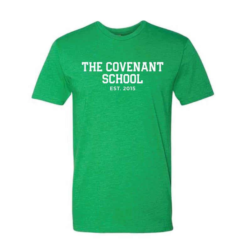 The Covenant School Block | Adult Kelly Green Tee