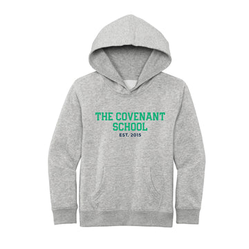 The Covenant School Block | Youth Light Heather Grey	Hoodie