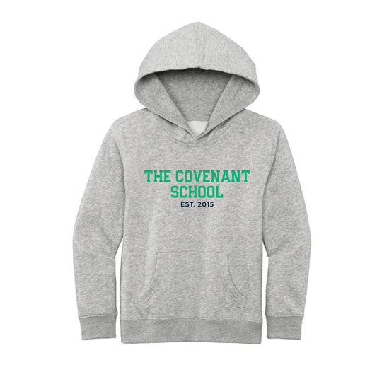 The Covenant School Block | Youth Light Heather Grey	Hoodie