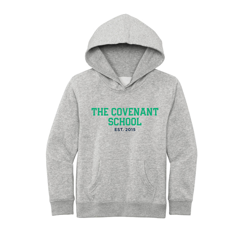 The Covenant School Block | Youth Light Heather Grey	Hoodie