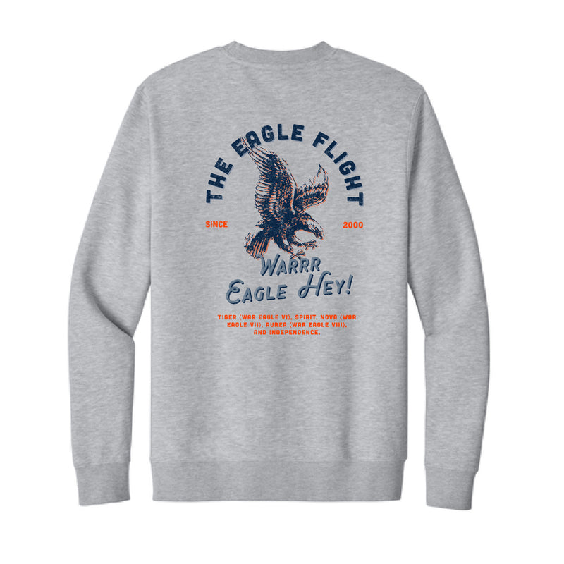 The Eagle Flight Tradition | Light Heather Grey Crewneck Sweatshirt