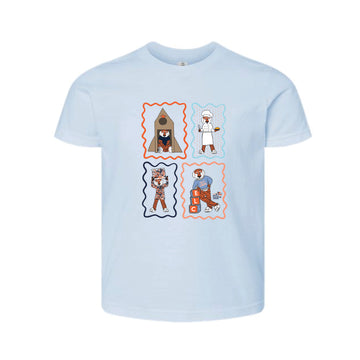 The Early Learning Framed Aubies | Youth Baby Blue Tee