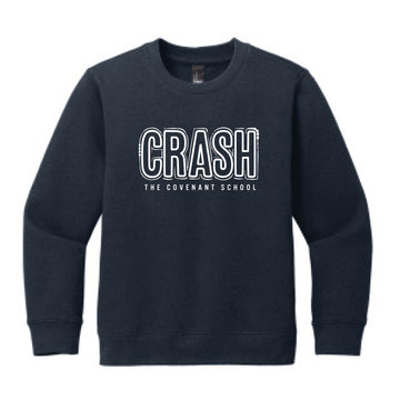 The Hand Drawn Crash | Youth New Navy Fleece Crew