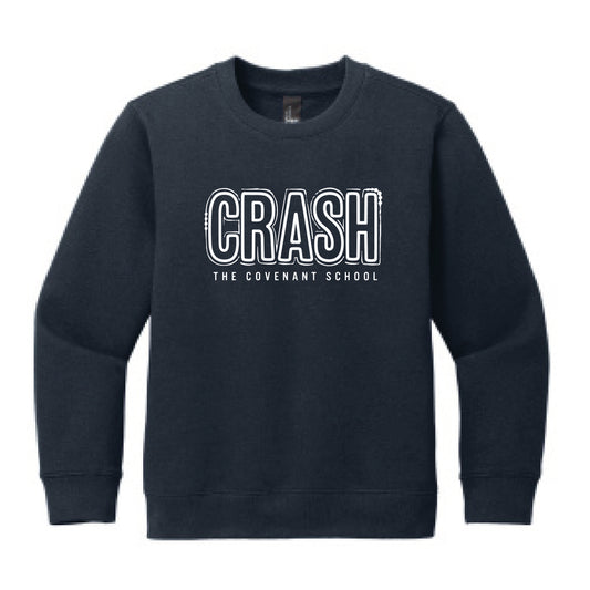 The Hand Drawn Crash | Youth New Navy Fleece Crew