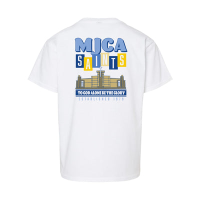 The MJCA Saints Building | White Youth Tee