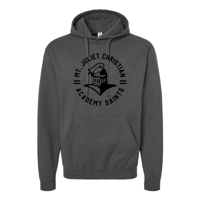 The Mt. Juliet Christian Academy Circle | Charcoal Oversized Hooded Sweatshirt