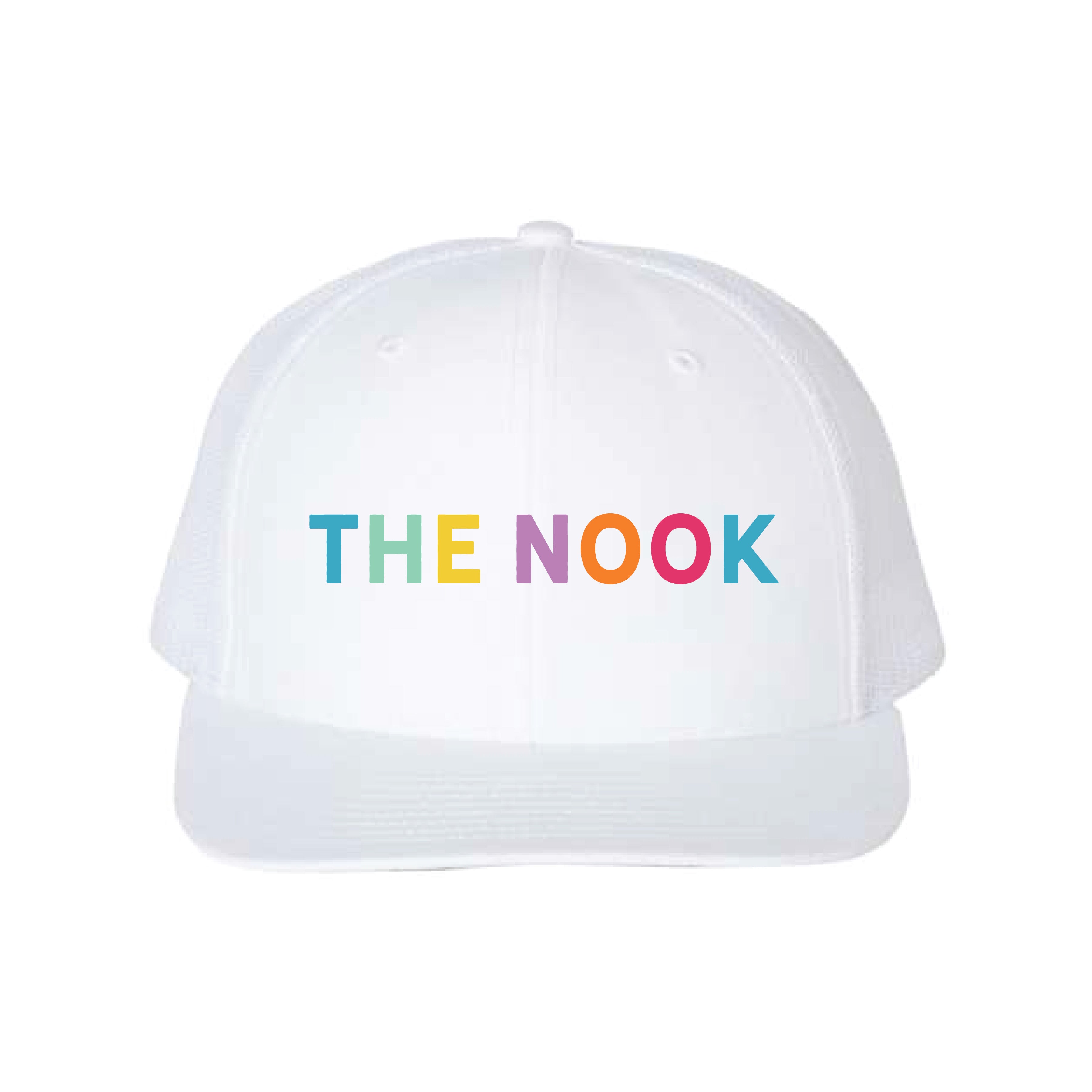 The Nook Multi | Embroidered White YP 3D Puff Trucker Cap – Scarlet & Gold