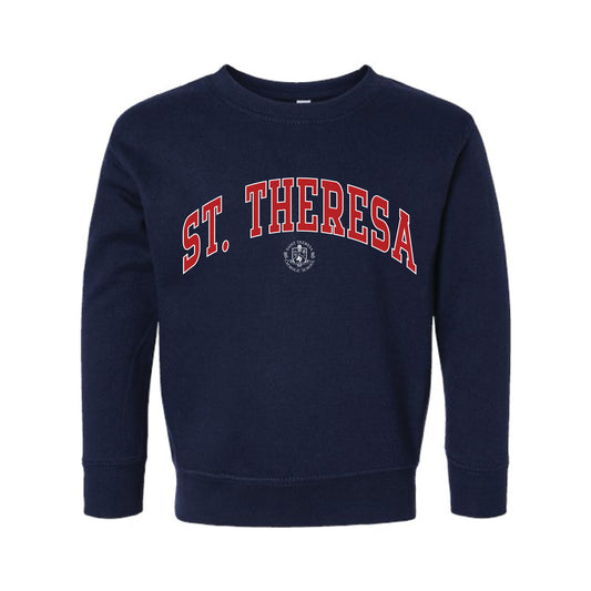 The Saint Theresa Arch | Toddler Navy Crewneck Sweatshirt