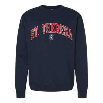 The Saint Theresa Arch | Adult Classic Navy Crewneck Sweatshirt