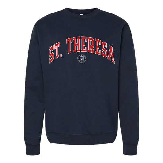 The Saint Theresa Arch | Adult Classic Navy Crewneck Sweatshirt