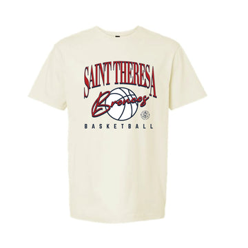 The Saint Theresa Basketball | Adult Off White Tee