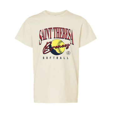 The Saint Theresa Softball | Youth Natural Tee