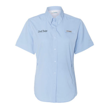 The Scott Bridge | Embroidered Sail Short Sleeve Women's Polo